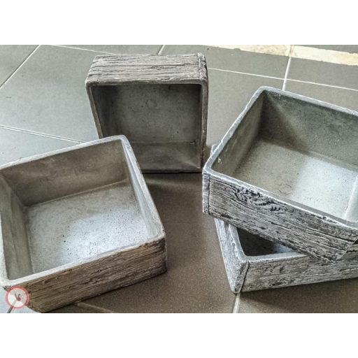 beton kocka tál 2 db szett