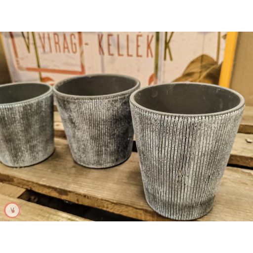 beton kaspó csíkos orchideás