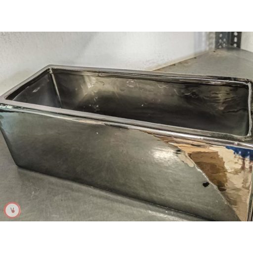 kerámia tégla tál fényes ezüst   