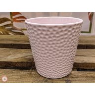 kerámia  orchideás kaspó  pink kopácsolt  
