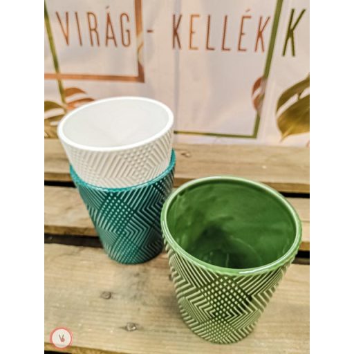 kerámia  orchidea kaspó rombusz mintás 