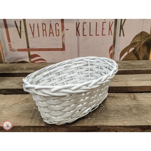 ovális fehér kosár   